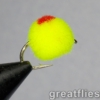 1 dozen (12) - Glo Bug - CHARTREUSE/RED