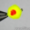 1 dozen (12) - Glo Bug - CHARTREUSE/RED - Image 2