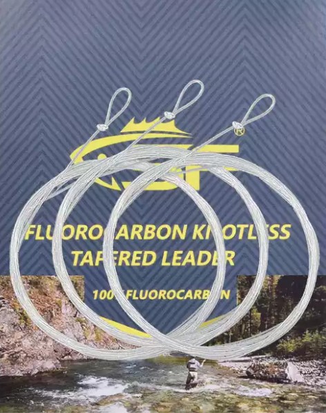 Great Flies Fluorocarbon Tapered Leader – 3 pack – available in 0X
