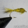 1 dozen (12) - Gold Ribbed Hare's Ear - OLIVE