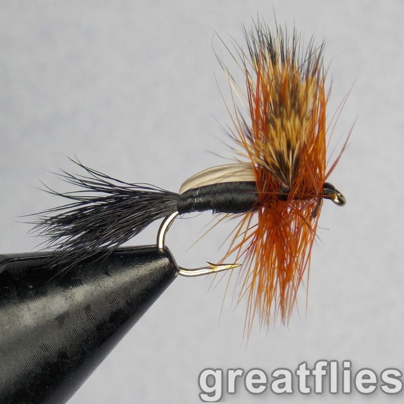 1 dozen (12) – Black Humpy – Great Flies