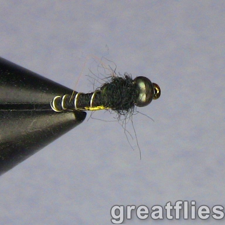 1 dozen (12) - Zebra Midge - Black Bead Head - Image 4